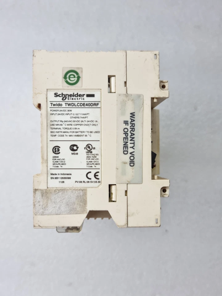 Used Working Schneider Electric Twido TWDLCDE40DRF PLC Compact Base Controller